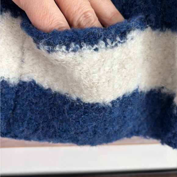 Anna Kay Fuzzy Striped Cashmere Blend Cardigan - Picture 5 of 10